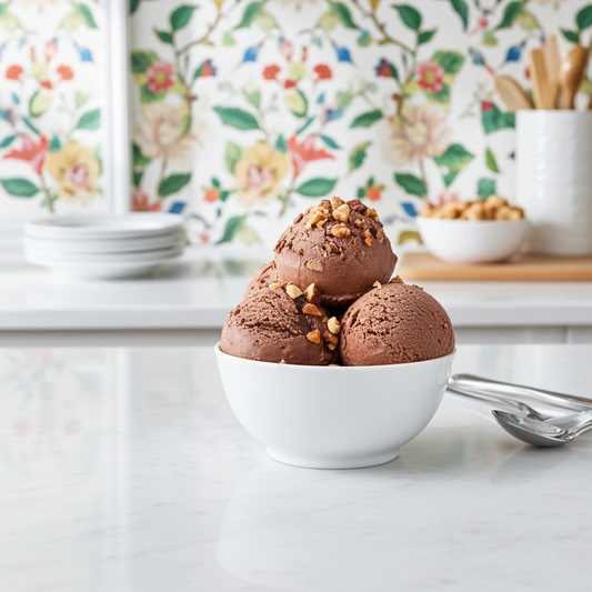 Scoops of Cool Hope Choco Explosion ice cream — small-batch, handcrafted in San Juan, Puerto Rico