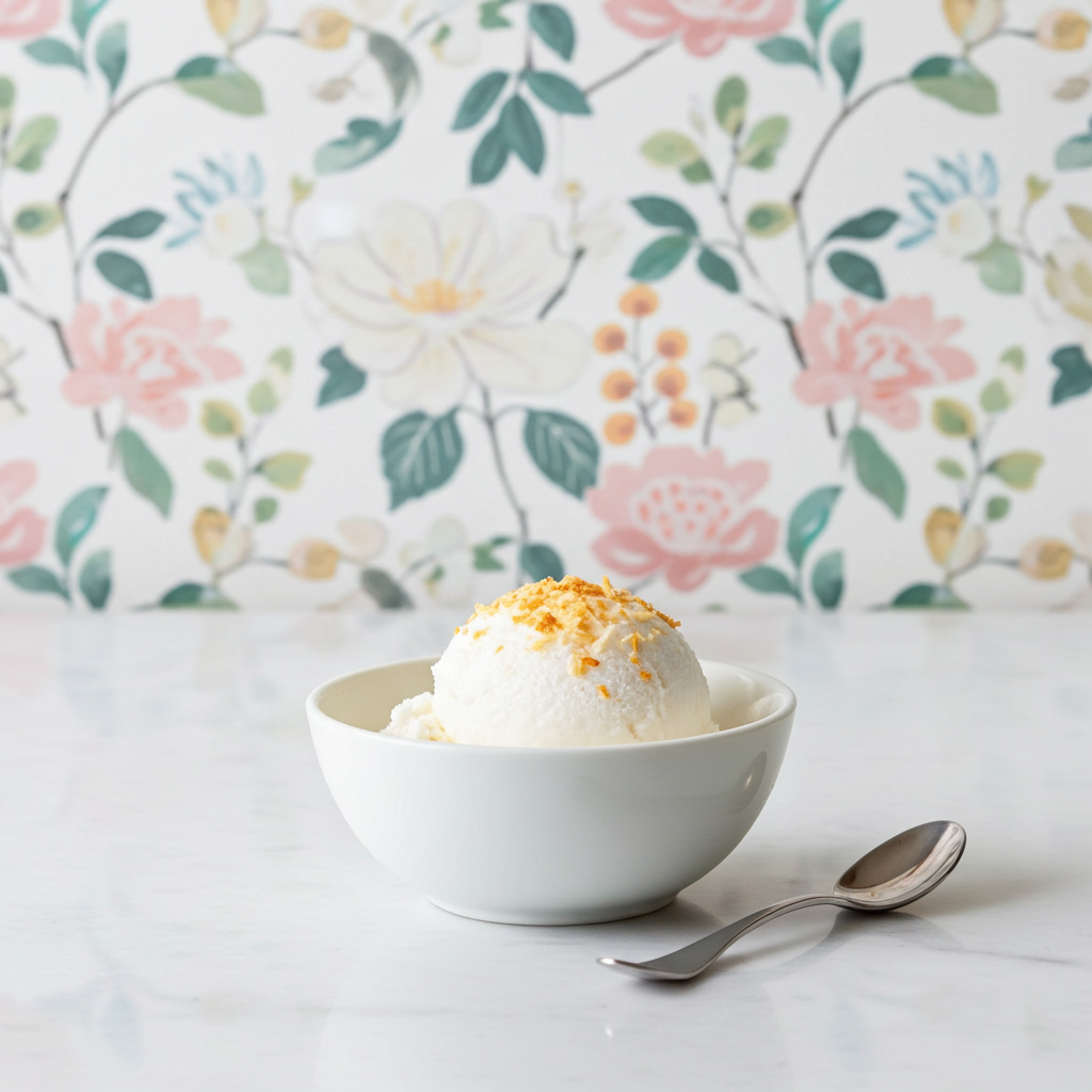 Scoops of Cool Hope coconut ice cream — small-batch, handcrafted in San Juan, Puerto Rico