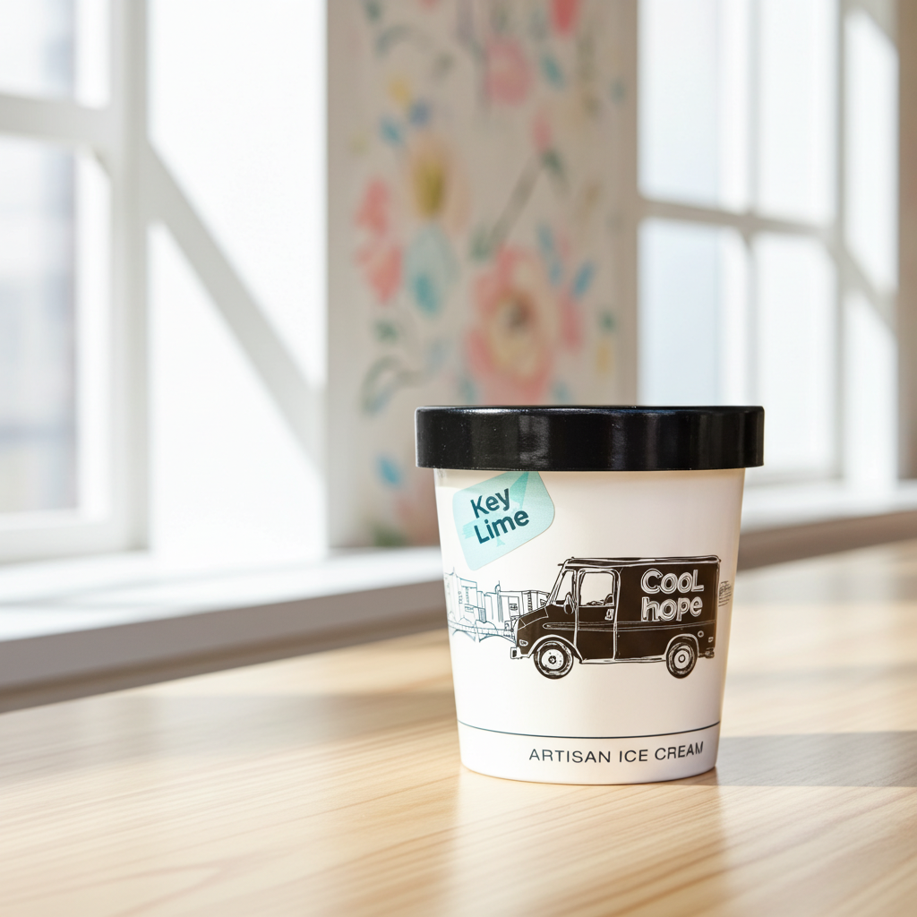 Key Lime ice cream pint by Cool Hope — small-batch, handcrafted in San Juan, Puerto Rico
Pinta de helado Key Lime de Cool Hope — producción artesanal en San Juan, Puerto Rico
