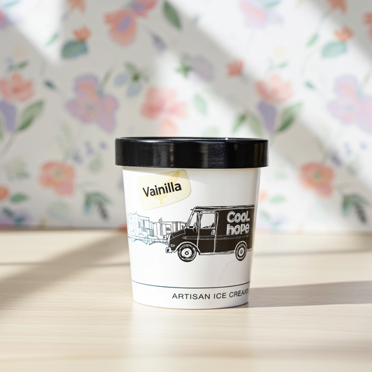 Vanilla ice cream pint by Cool Hope — small-batch, handcrafted in San Juan, Puerto Rico
Pinta de helado de vainilla de Cool Hope — producción artesanal en San Juan, Puerto Rico
