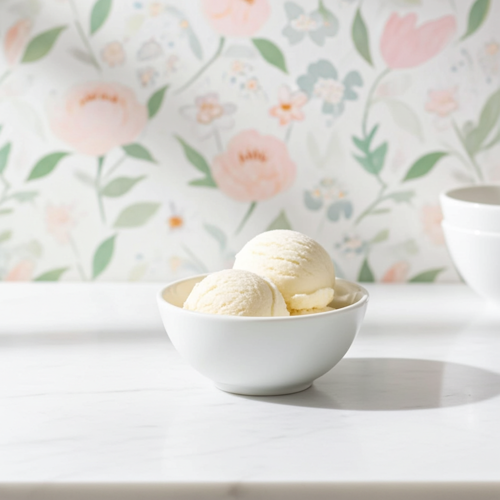 Scoops of Cool Hope vanilla ice cream — small-batch, handcrafted in San Juan, Puerto Rico