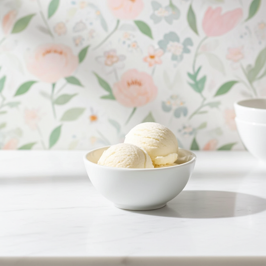 Scoops of Cool Hope vanilla ice cream — small-batch, handcrafted in San Juan, Puerto Rico